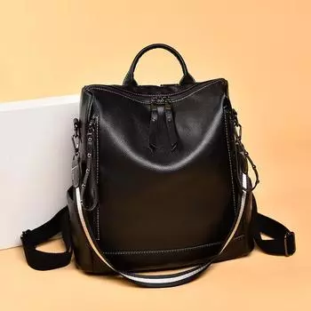 Рюкзак женский Tide Rivets Fashion Большая вместимость Противоугонная сумка Рюкзак Дорожная сумка красный