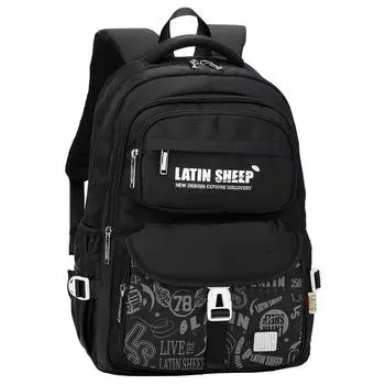 Рюкзаки для мальчиков начальной школы, для учеников средней школы, легкие, с функцией снижения нагрузки, для заботы о позвоночнике, для учеников средней школы, женские сумки чёрный