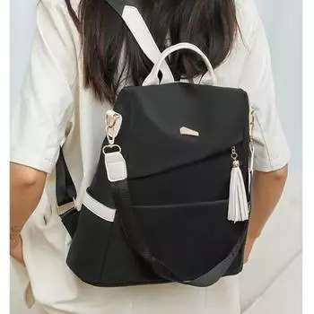 Рюкзаки от кражи для мужчин и женщин, Дорожные сумки высокого класса, Модные контрастные цвета, Для улицы, Для поездок на работу, Для отдыха, Модные сумки для отдыха чёрный