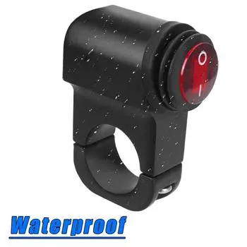 Руль мотоцикла 12 В, кнопка включения света из алюминиевого сплава, фара Single switch