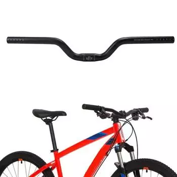 Руль велосипеда из алюминиевого сплава, плоский 22,2 мм, зажим, длина 520 мм, для замены руля для шоссейного велоспорта с плоским подъемом чёрный