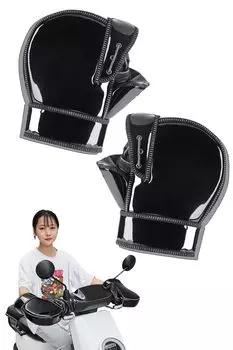 Руль велосипеда Tierneys Велосипедный руль Cold Made of PU Leather Перчатки, Чехол, Защита, Водонепроницаемый, Ветрозащитный, Скутер, Велосипед, (черный)