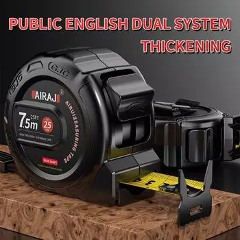 Рулетка 3 м/5 м/7,5 м, легко считываемая измерительная лента, выдвижная с фиксатором, футы/метры