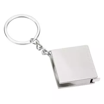 Рулетка, брелок, линейка из нержавеющей стали, измерительные инструменты, кольцо для ключей, выдвижная линейка серебряный