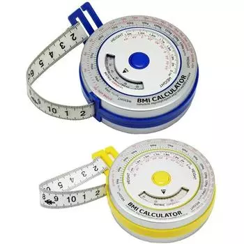 Рулетка для измерения индекса массы тела. Выдвижная измерительная линейка. Полезные стальные рулетки. жёлтый