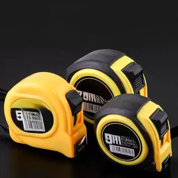 Рулетка из нержавеющей стали длиной 5 м с защитой от падений, закаленным кольцом и утолщенной линейкой, в комплект входит измерительный инструмент длиной 3 м.