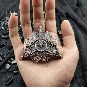 Рулетка кости Fidget Spinner Heavy Duty цинковый сплав 7-в-1 Винтажный дракон вращающийся кончик пальца гироскоп металлические кости RPG ролевые игры реквизит античная золотой