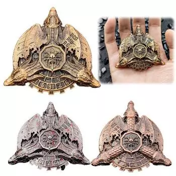 Рулетка кости Fidget Spinner Heavy Duty цинковый сплав 7-в-1 Винтажный дракон вращающийся кончик пальца гироскоп металлические кости RPG ролевые игры реквизит