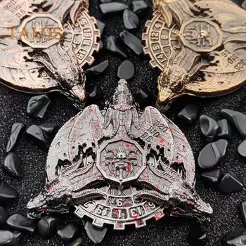 Рулетка кости Fidget Spinner Heavy Duty цинковый сплав 7-в-1 Винтажный дракон вращающийся кончик пальца гироскоп металлические кости RPG ролевые игры реквизит античная золотой