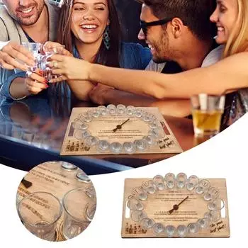 Рулетка на 18 стаканов, игра в рулетку, игра в рюмки, игра для вечеринок, игры для взрослых и вечеринок с выпивкой One Size