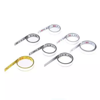 Рулетка под углом, самоклеящаяся метрическая линейка из нержавеющей стали, шкала под углом R2L белый