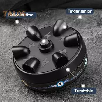 Рулетка с электрошоком для пальцев от 3 до 6 игроков, детектор лжи, снятие стресса, шокирующий палец, полиграф, розыгрыш, игрушка для детей и взрослых, игра «Правда или действие» чёрный