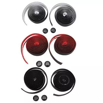 Рулевая лента Силиконовая рукоятка Велосипедные ручки Обертывания Нескользящие Впитывающие Пот Устойчивые к Грязи Намотка S Black with White Bottom