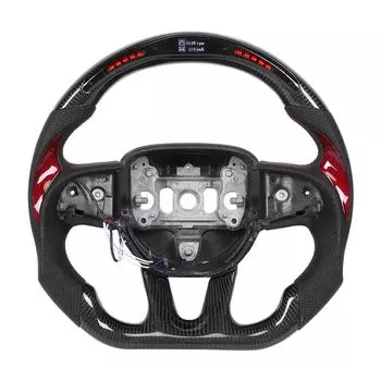 Рулевое колесо из углеродного волокна светодиодные гоночные цифровые дисплеи подходят для HELLCAT 20152020 светодиодный руль рулевое колесо