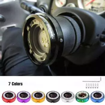 Рулевое колесо Тонкая версия Комплект быстросъемной ступицы Универсальный комплект Snap Off Boss Racing синий