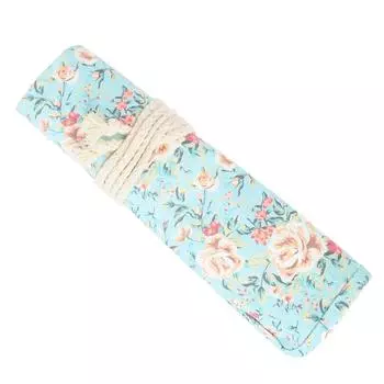 Рулон для карандашей, занавеска, холст, 20 отверстий, сумка для хранения кистей для рисования, школьные принадлежности