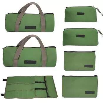 Рулон инструментов, многофункциональная свернутая сумка для инструментов, рулон гаечных ключей, ведро-органайзер для инструментов из полиэстера, автомобильная аптечка в рулоне, чехол для хранения styleF