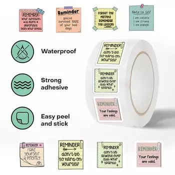 Рулон клейкой ленты-напоминание текстовый блокнот материал конверт самодельная запечатывающая наклейка One Size