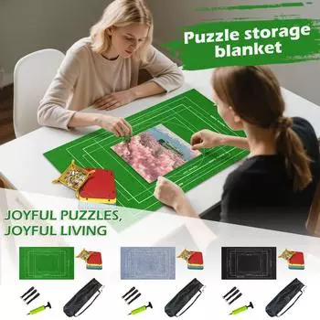 Рулон коврика-пазла, коврик-пазл вмещает до 1500 деталей пазла, легко хранить и транспортировать, стильная подарочная коробка для пазлов, гигантский коврик для хранения пазлов One Size чёрный