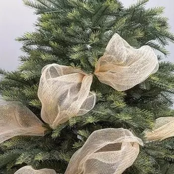 Рулон рождественской праздничной атмосферы Лента для обертывания рождественской елки Рулон гирлянды Материал полипропиленовая сетка