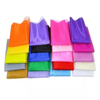 Рулон тюля 48 см х 5 м, рулон ткани из органзы, рулон тюля, свадебное украшение белый