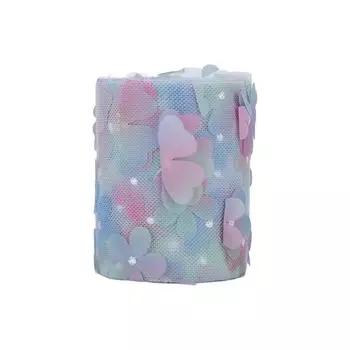 Рулон тюля, цветной градиент, бант, сетка, рулон ткани, материал для самостоятельной сборки, тесьма, синий