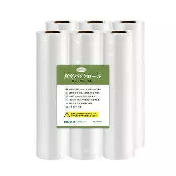 Рулон вакуумной упаковки Deefre 20 x 600 см x 6 рулонов для вакуумных упаковочных машин Вакуумный упаковочный пакет Безопасный материал Не содержит BPA Пищевой запайщик Хранение продуктов