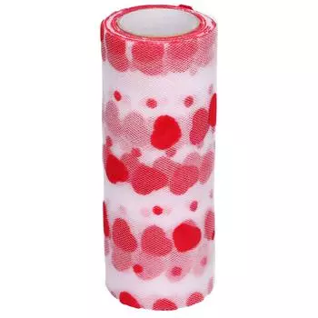 Рулоны тюля 10 ярдов, красная лента в форме сердца, упаковочная лента, сделай сам, резка, романтическое ремесло