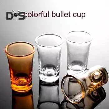 Рюмка с толстым дном, нескользящая цветная прозрачная рюмка для вина, КТВ-бар, текила, коктейльные спиртные напитки, стеклянная барная посуда чистый