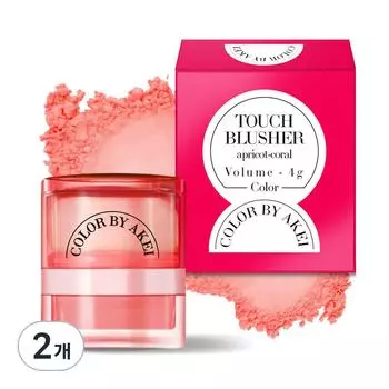 Румяна Arkay Ball Touch Puff Color Touch 4 г, 2 шт., абрикосово-коралловый цвет