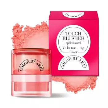 Румяна Arkay Ball Touch Puff Color Touch 4 г, 1 шт., абрикосово-кораллового цвета