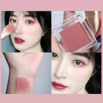Румяна для лица Матовый естественный оттенок щек Осветляет лицо Водостойкая телесная косметика для контуринга лица Румяна Пудра Мягкий женский макияж 4#