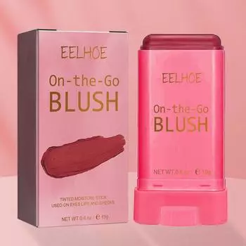 Румяна для лица, стойкие, 19 г, румяна с оттенком кожи, естественный вид, многофункциональные, простые в использовании, увлажняющие для профессионального макияжа красный