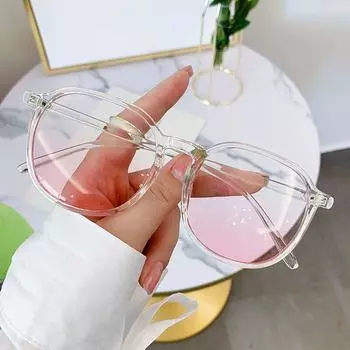 Румяна Готовые очки для близорукости Женский тренд Tik Tok Online Взрывы знаменитостей Простая черная оправа Высококачественные румяные очки. -100