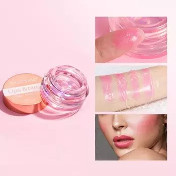 Румяна, меняющие температуру. Прозрачный гель, меняющий цвет. Блестящие кремовые румяна. Натуральные телесные румяна для макияжа. #1