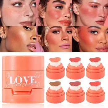 Румяна-пудра для щек Натуральные трехмерные нюдовые солнцезащитные красные румяна One Size