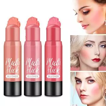 Румяна-пудра для щек Натуральные трехмерные нюдовые солнцезащитные красные румяна One Size