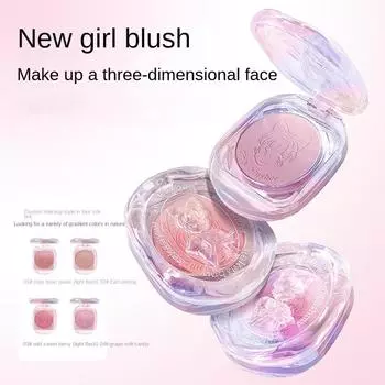 Румяна с градиентом «Девичье сердце», осветляющие цвет, стойкие, натуральные, нежные, матовые, рельефные, с вспышкой, румяна 01#