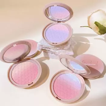 Румяна с тройным градиентом Matte Fine Flash Contour Palette Blush Фиолетовые румяна Синие персиковые кремовые абрикосовые румяна 520#