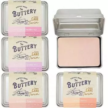 Румяна SKINFOOD Buttery Cheek Cake Twin Blusher 9,5 г, 01 Mellow Strawberry, 1 шт.