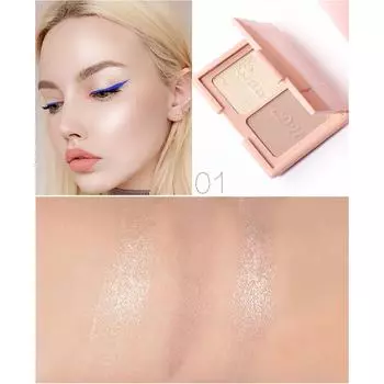 Румяна Smooth Makeup Face Foundation Powder Concealer Palette e 2 цвета