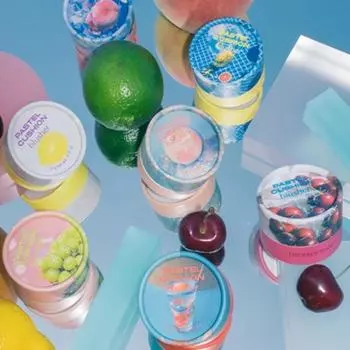 Румяна The Face Shop Pastel Cushion, 5 г, 7 цветов 1. Glittery Peach