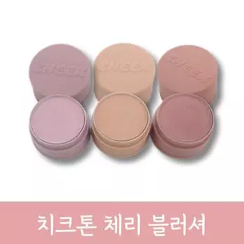 Румяна Tony Moly Cheektone Jelly Blusher Built-in Puff Moist and Soft Fit Squalane Hibiscus, 1 шт., цвет нюдовый янтарный