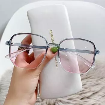 Румяна, женские солнцезащитные очки Xiaohongshu Douyin в простой черной оправе, большая оправа, высокий внешний вид, солнцезащитные очки в стиле Pure Lust