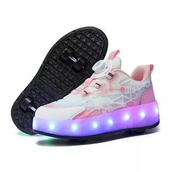 Runaway Shoes Four-wheel Without Lights Student Version 6-15 Years Old Boys Deformation Sports Shoes Girls High Value Skates Winter 31