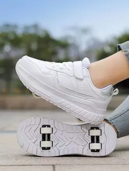 Runaway Shoes, Pulley Shoes, Four-wheel Boys Deformed Wheels, Children s Wheels, Girls Students Runaway Shoes Can Walk 31