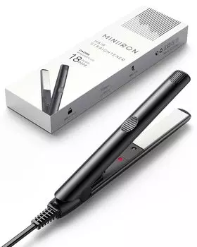 RUNCTY Hair Straight Iron Mini Ultra Light Curling Iron Bangs Curl Straight High Temperature Быстрый нагрев Оснащен отрицательными ионами Блестящие волосы Волосы чёрный