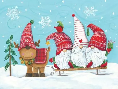 RUNJAMI Diamond Art Kit Diamond Bead Painting Kit DIY Kit 5D Diamond Art Diamond Art Square Beads Diamond Art Custom Made Diamond Art Skate Snowman 06