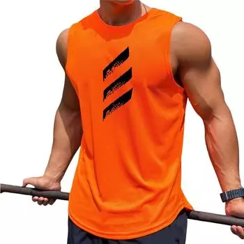 Running exercise quick drying vest men s gym fitness sleeveless shirt vest men s summer S