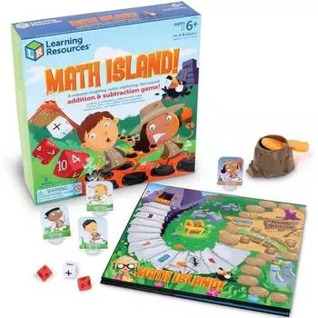 Running Resources Math Island Настольная игра на сложение и вычитание LER5025, разноцветные